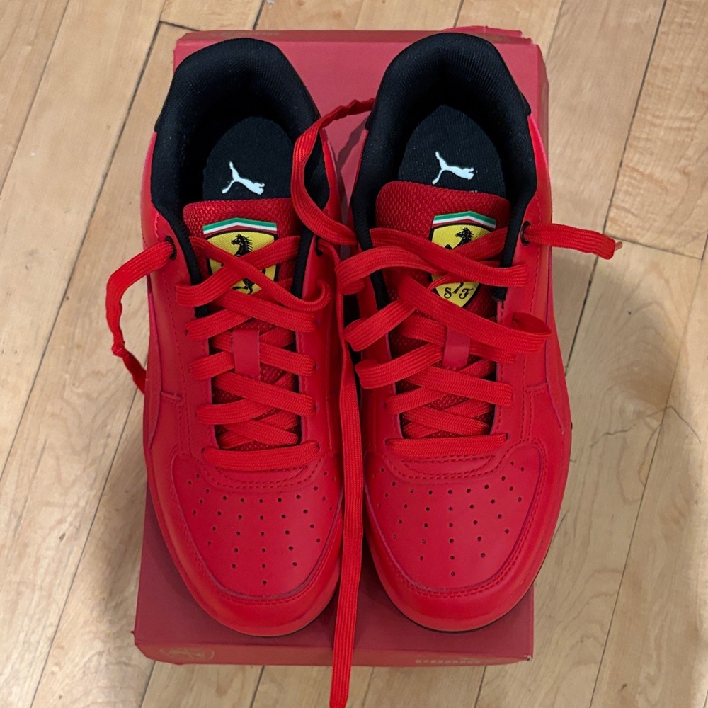 Puma Kids Ferrari Red Sneakers